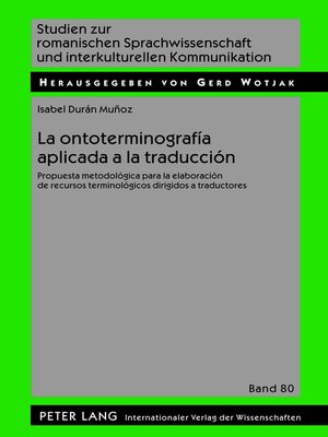 cover image of La ontoterminografía aplicada a la traducción